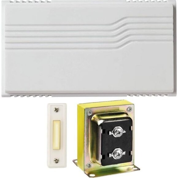 Newhouse Hardware Two Note Wired Door Bell Chime Kit W/Transformer & Surface Mou - Picture 1 of 5